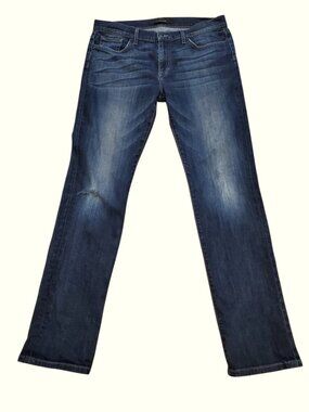 JOE'S JEANS SZ 34 Men's The Brixton Straight Leg Distressed Blue Jeans